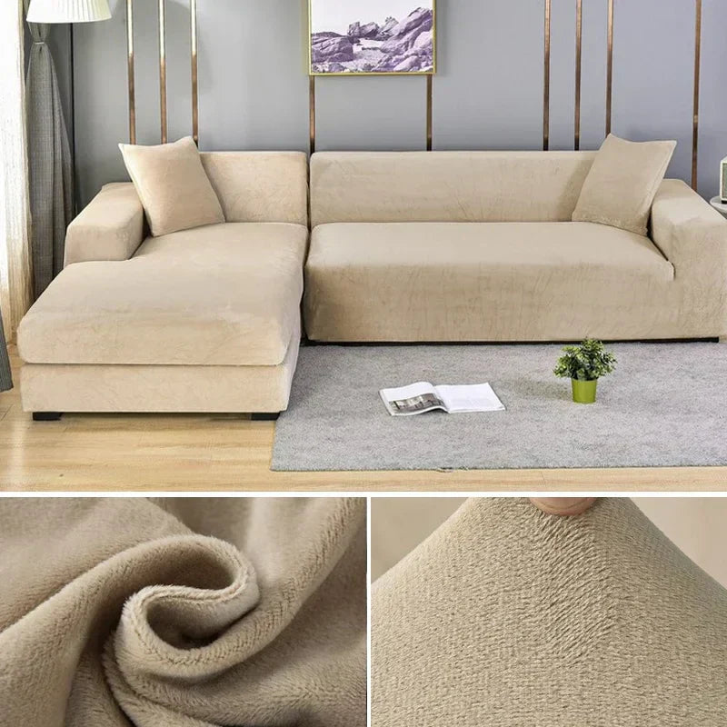 Bankhoes Fluwelen Stretch Antislip voor Thuis
