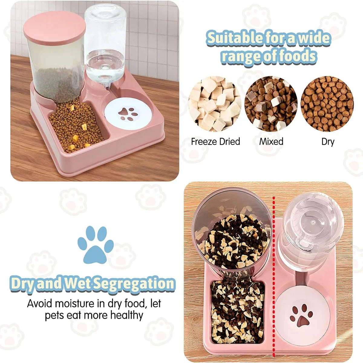 Automatische Kattenvoer- en Waterdispenser voor 2 Katten