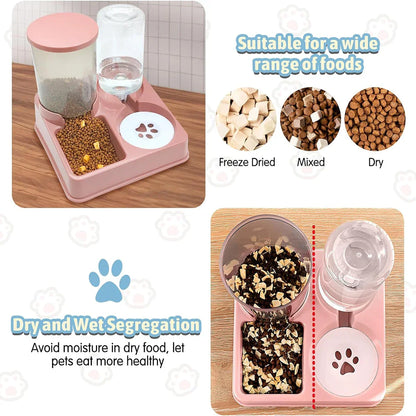 Automatische Kattenvoer- en Waterdispenser voor 2 Katten