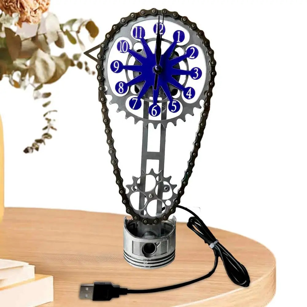 Kettinghorloge met Roterende Ketting en Moderne Tijdweergave