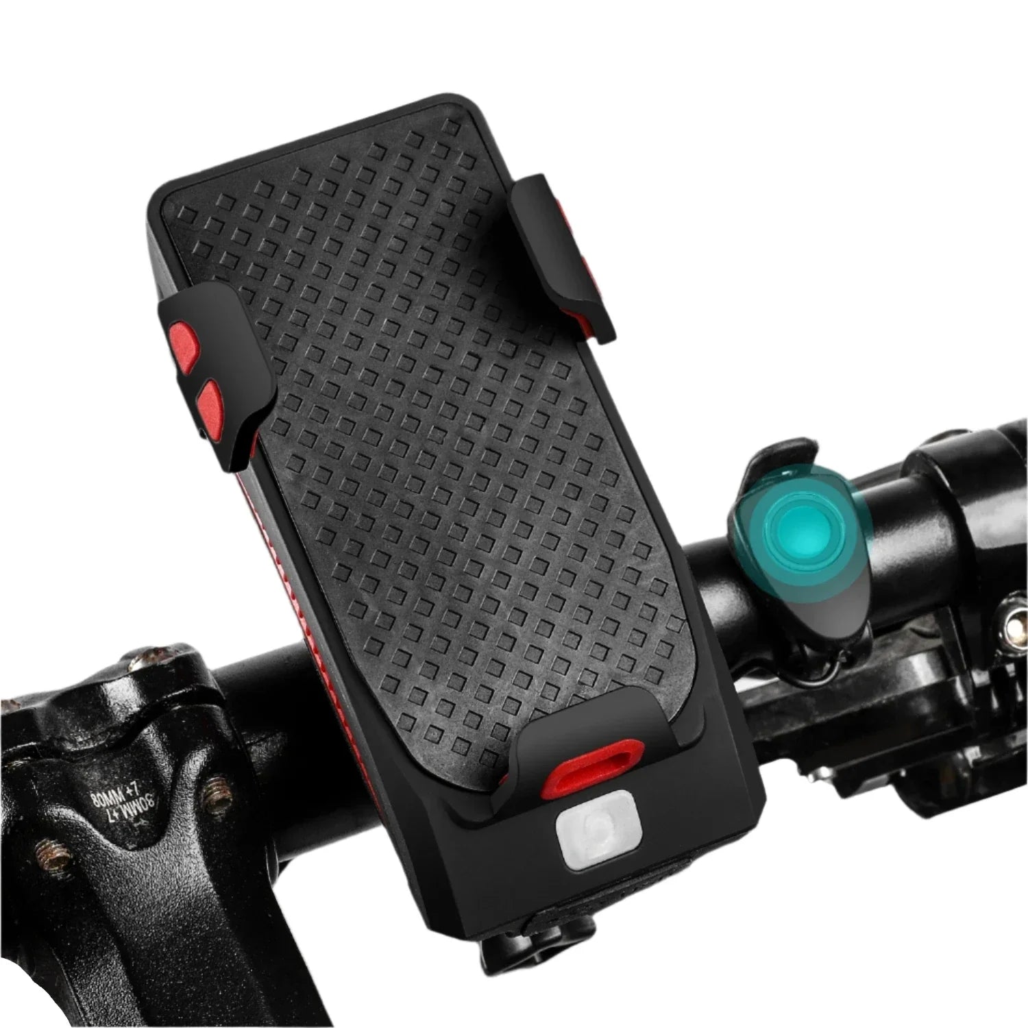 Fiets Telefoonhouder met Dubbele LED Lichten en Veilige Greep - Velinix