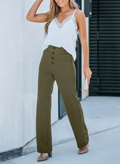 Hoge Taille Casual Broek Elastisch Comfortabele Losse Broek