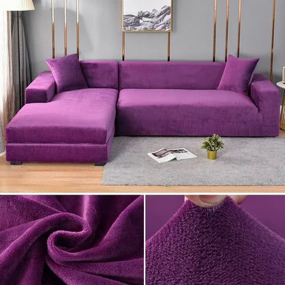 Bankhoes Fluwelen Stretch Antislip voor Thuis