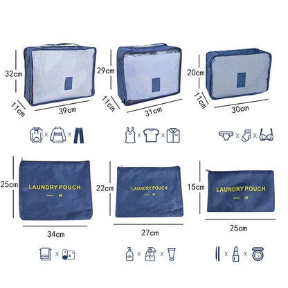 Reisorganizer Set met Opbergzakken en Reistas Accessoires