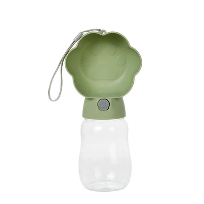 Draagbare Drinkfles voor Honden en Katten, 2-in-1 Water en Voer Dispenser