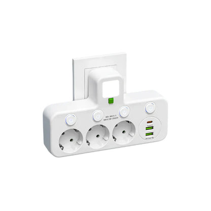 Stekkerdoos met USB-C en Overspanningsbescherming - Velinix