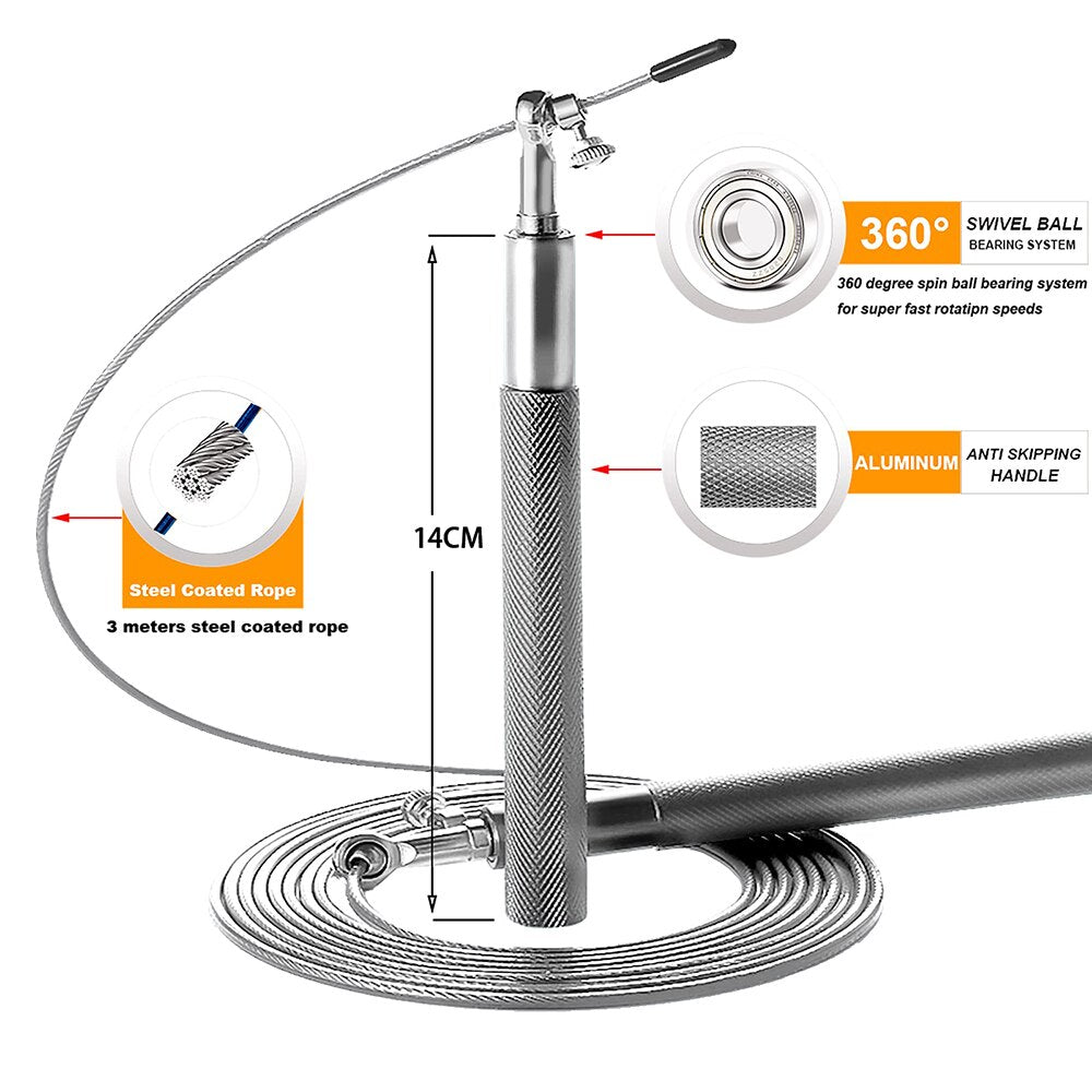 Jump Rope 360° Crossfit Springtouw Snel en Duurzaam