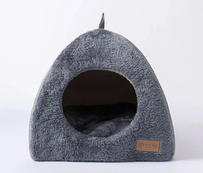 Kattenhuis Luxe Fluwelen Triangel Nest Zacht & Comfortabel