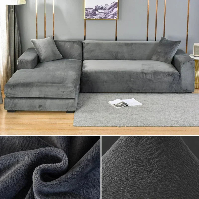 Bankhoes Fluwelen Stretch Antislip voor Thuis
