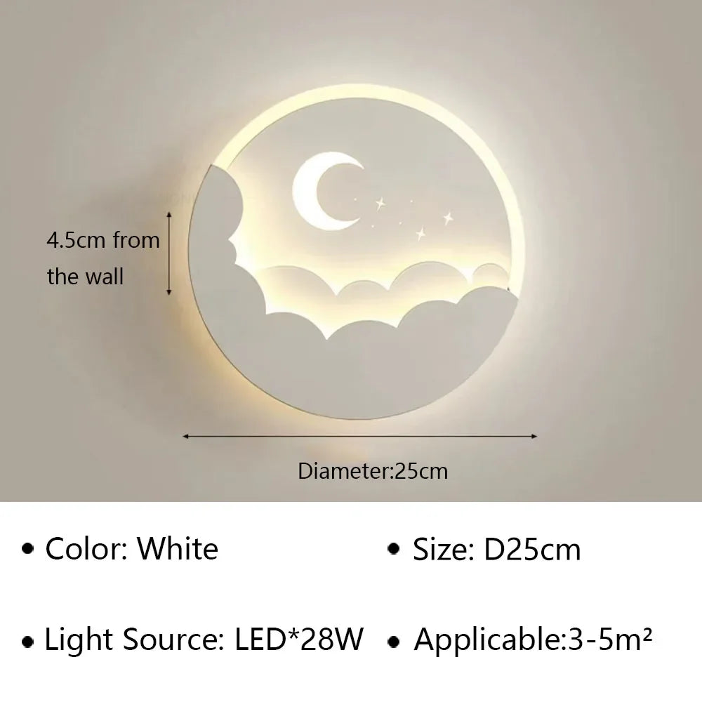 LED Wandlamp Maan en Sterren voor een Magische Sfeer