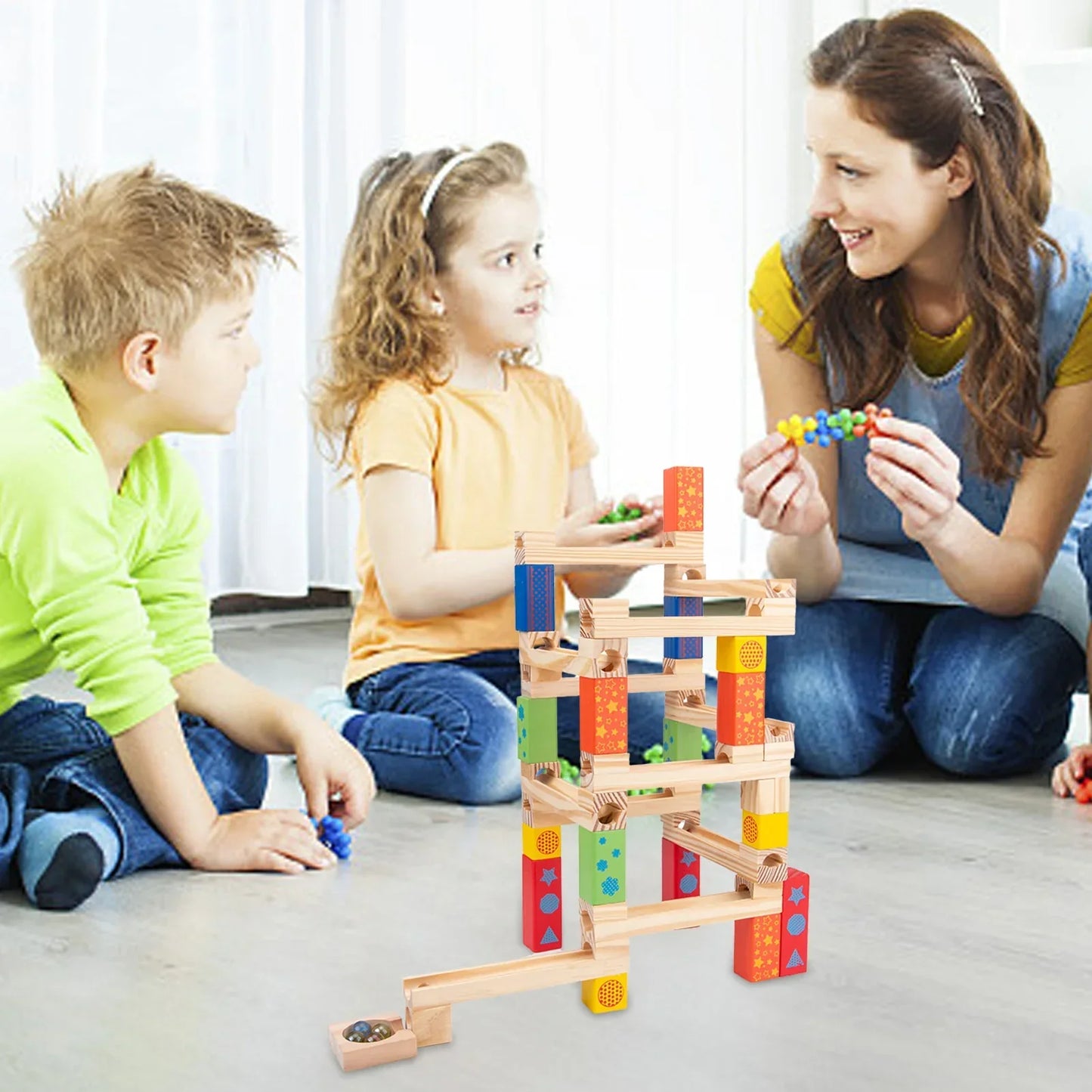 Knikkerspoor Set voor Kinderen Creatief Bouwen en Spelen - Velinix