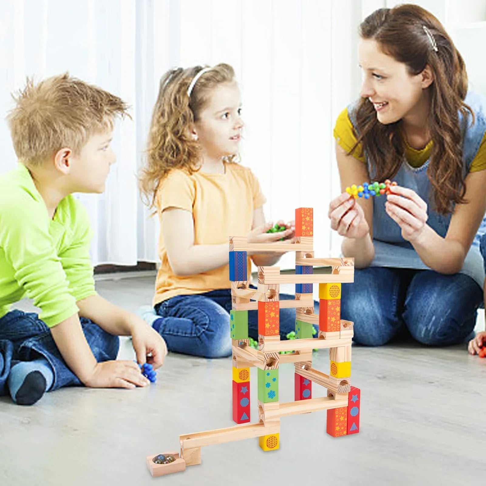 Knikkerspoor Set voor Kinderen Creatief Bouwen en Spelen - Velinix