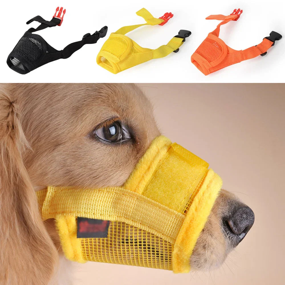 Hondenmondmasker Ademend Nylon Verstelbaar Anti-Blaf Bescherming - Velinix