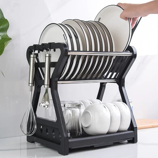 Keukenrek Dubbellaags Platina Staal voor Optimale Opbergruimte - Velinix