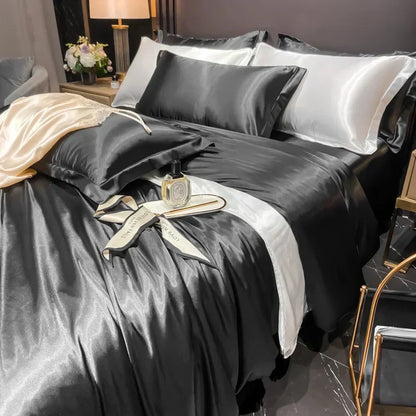 Zijde Bedlinnen Set 100% Luxe Slaapcomfort