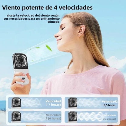 Mini USB-Ventilator Oplaadbaar met Digitale Weergave