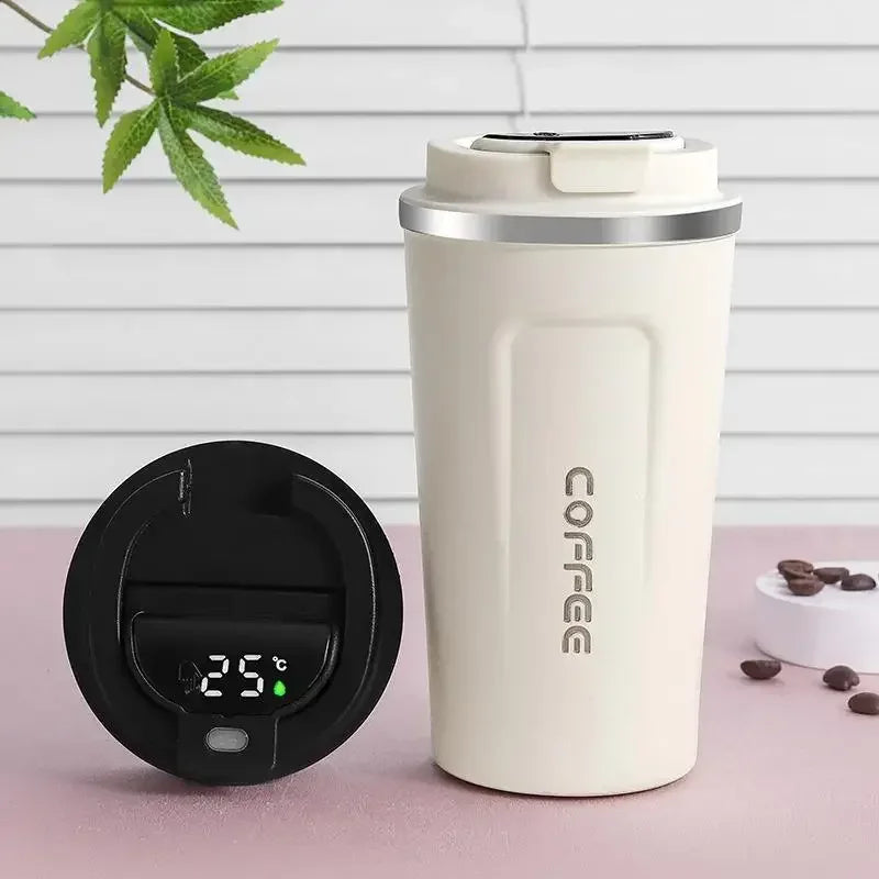 Thermos Koffiemok 510ml Roestvrij Staal met Temperatuurweergave
