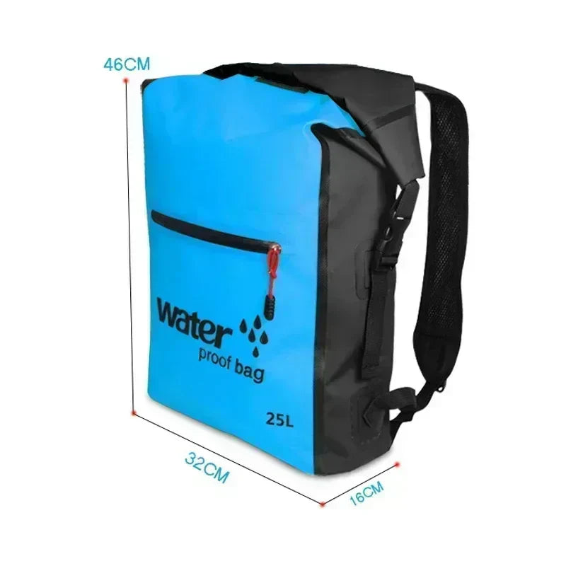 Waterdichte Rugzak 25L voor Kajak en Outdoor Activiteiten