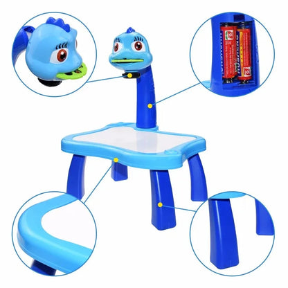 Teken Tafel met LED Projector voor Kinderen