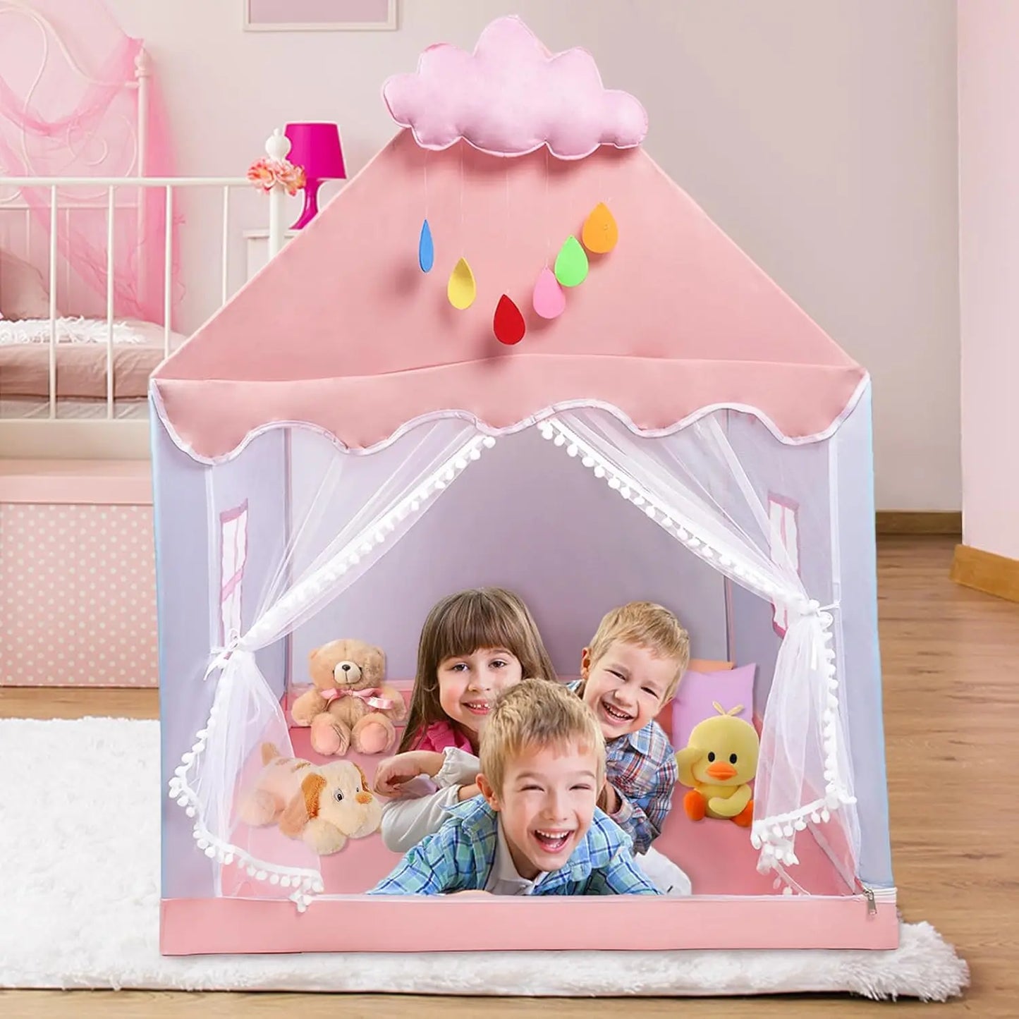 Roze Kindertent Prinsessentent voor Binnen en Buiten Speelruimte