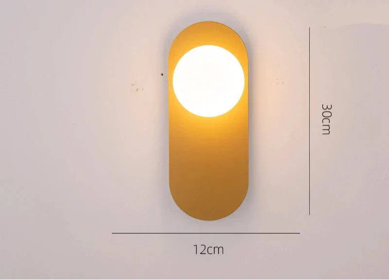 Ovale LED Muurlamp Dimbaar voor Slaapkamer en Hal