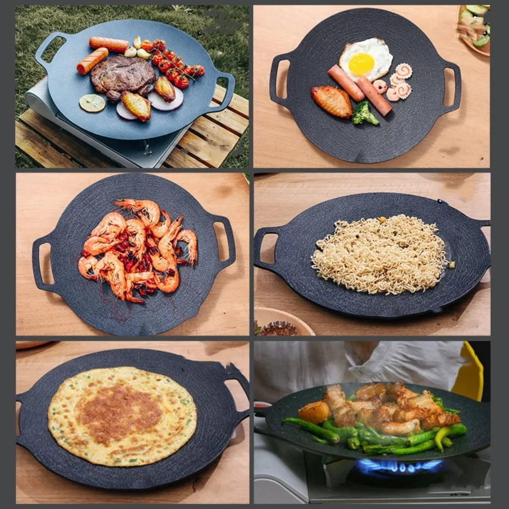 Koreaanse BBQ Grillpan met Antiaanbaklaag en Handvat