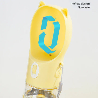 Honden Drinkfles met Voederbak 2-in-1 voor Katten en Honden