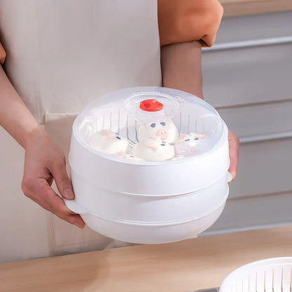 Stoompan Luxe voor Broodjes en Dumplings met Veilige Deksel
