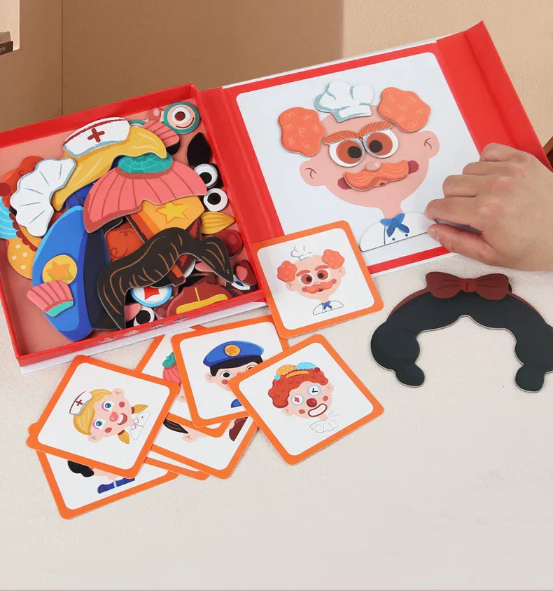 Kinderpuzzel Gezichtsuitdrukkingen Leer Spel