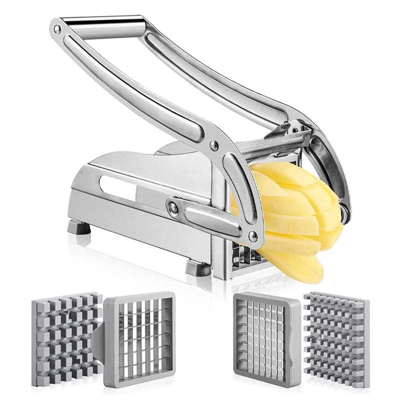 Aardappel Snijder van RVS met Mes voor Frieten en Chips - Velinix