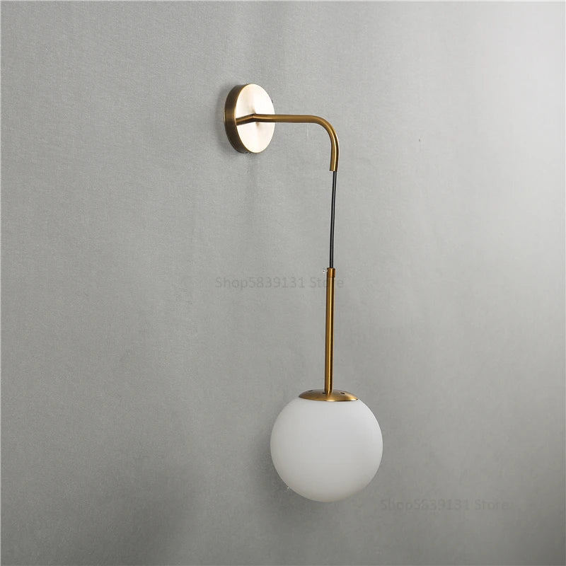 Retro Glazen Bolarmatuur | Warme Sfeerlamp Modern Design