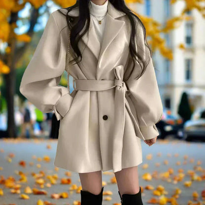 Dames Trenchcoat Lang met Riem - Elegant en Tijdloos