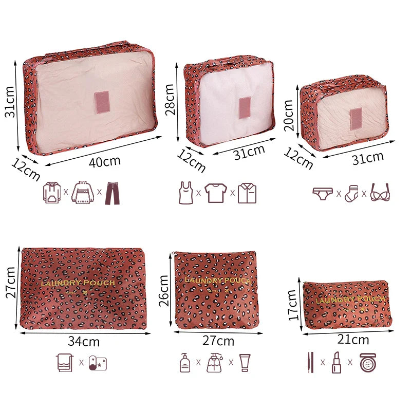 Reisorganizer Set met Opbergzakken en Reistas Accessoires
