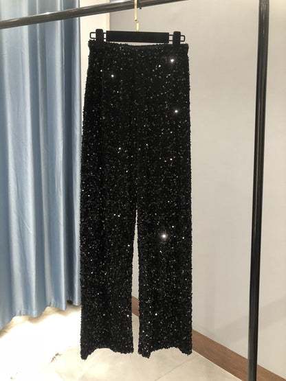 Glitter Broek Tanya | Glamoureuze en Comfortabele Losse Broek