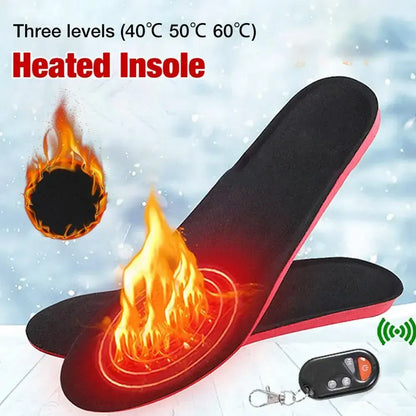 Verwarmbare Inlegzolen Oplaadbaar met Afstandsbediening voor Winter en Outdoor → Oplaadbare Verwarmbare Inlegzolen met Afstandsbediening