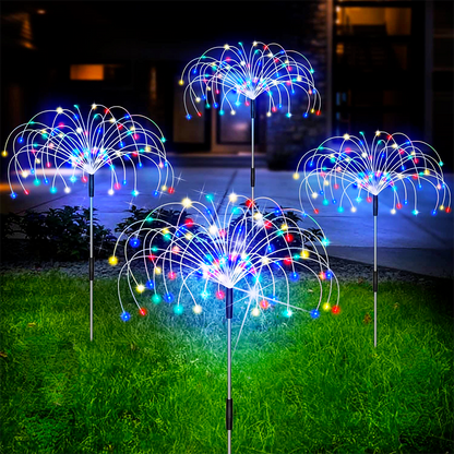 Zonne Lamp Waterdichte Tuinlamp Met Vuurwerk Effect - Velinix