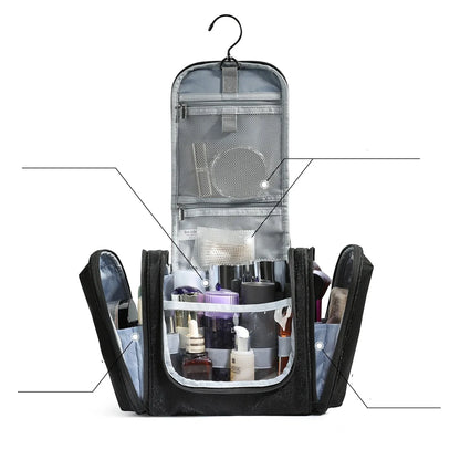 Compact Toilettas Opbergset Transparant