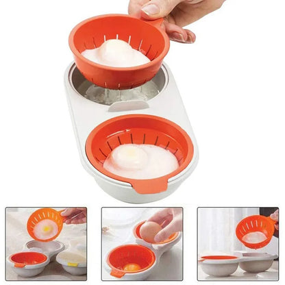 Magnetron Eierkoker Luxe Set voor Perfecte Gestoofde Eieren - Velinix