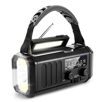 Zonne Radio AM/FM met Zaklamp en Kompas