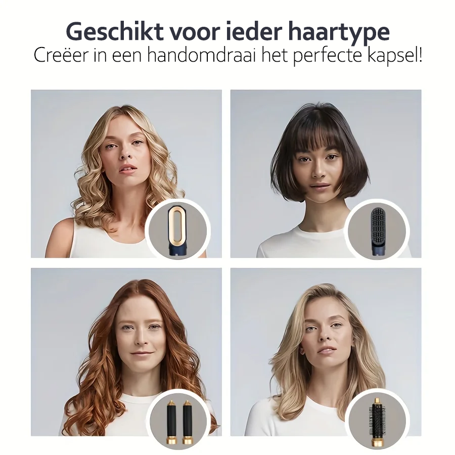 Haarstyler 5-in-1 1000W Ionisch Krachtig