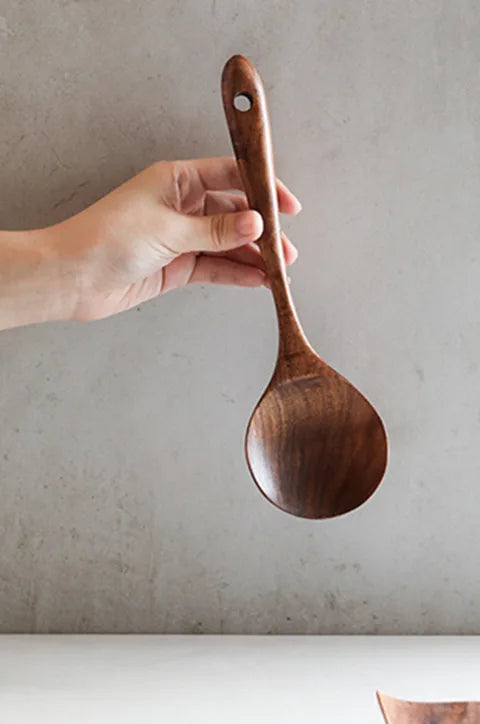 Teak Keuken Set Natuurlijk Houten Bestek