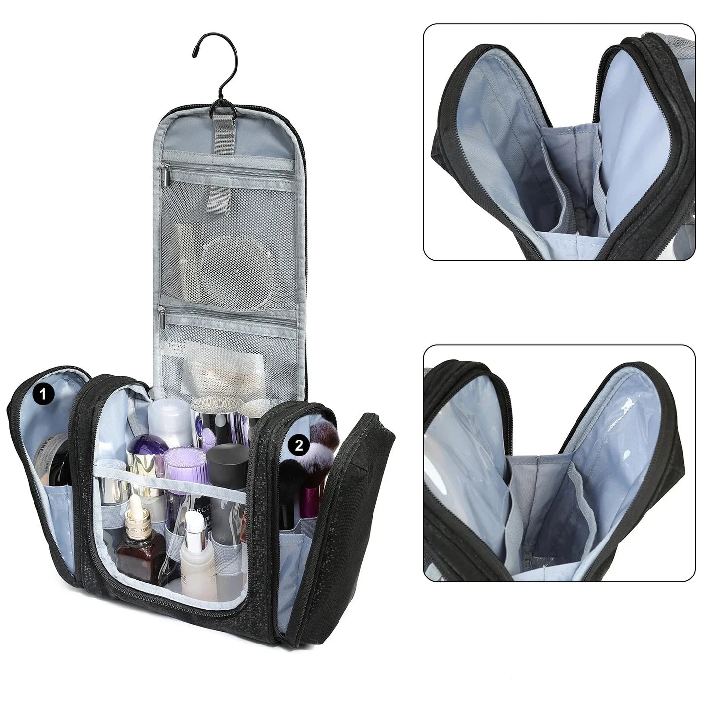 Compact Toilettas Opbergset Transparant