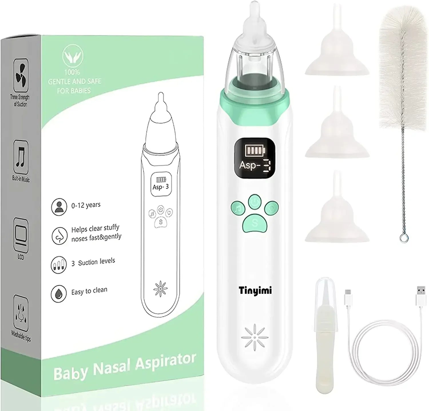 Silicone Babyborstel met Instelbare Zuigkracht voor Zachte Huid - Velinix