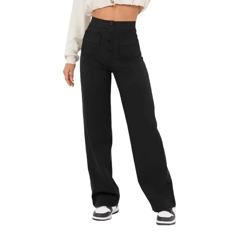 Hoge Taille Casual Broek Elastisch Comfortabele Losse Broek