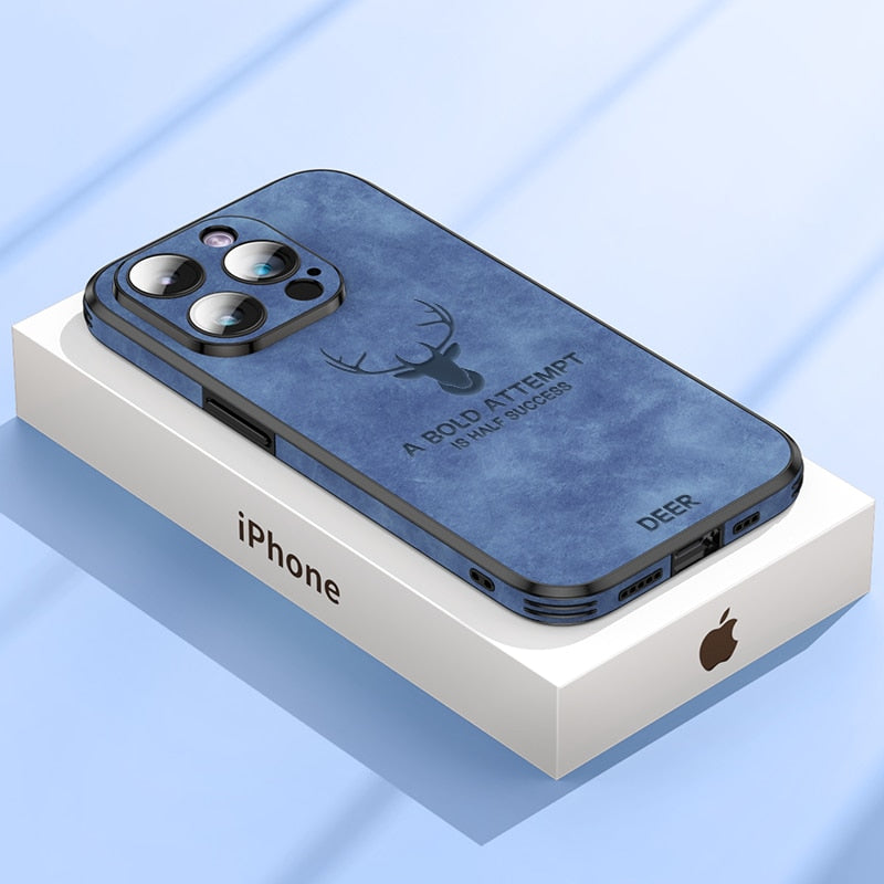 iPhone Hoesje Echt Leer Schokbestendig Stijlvol Design