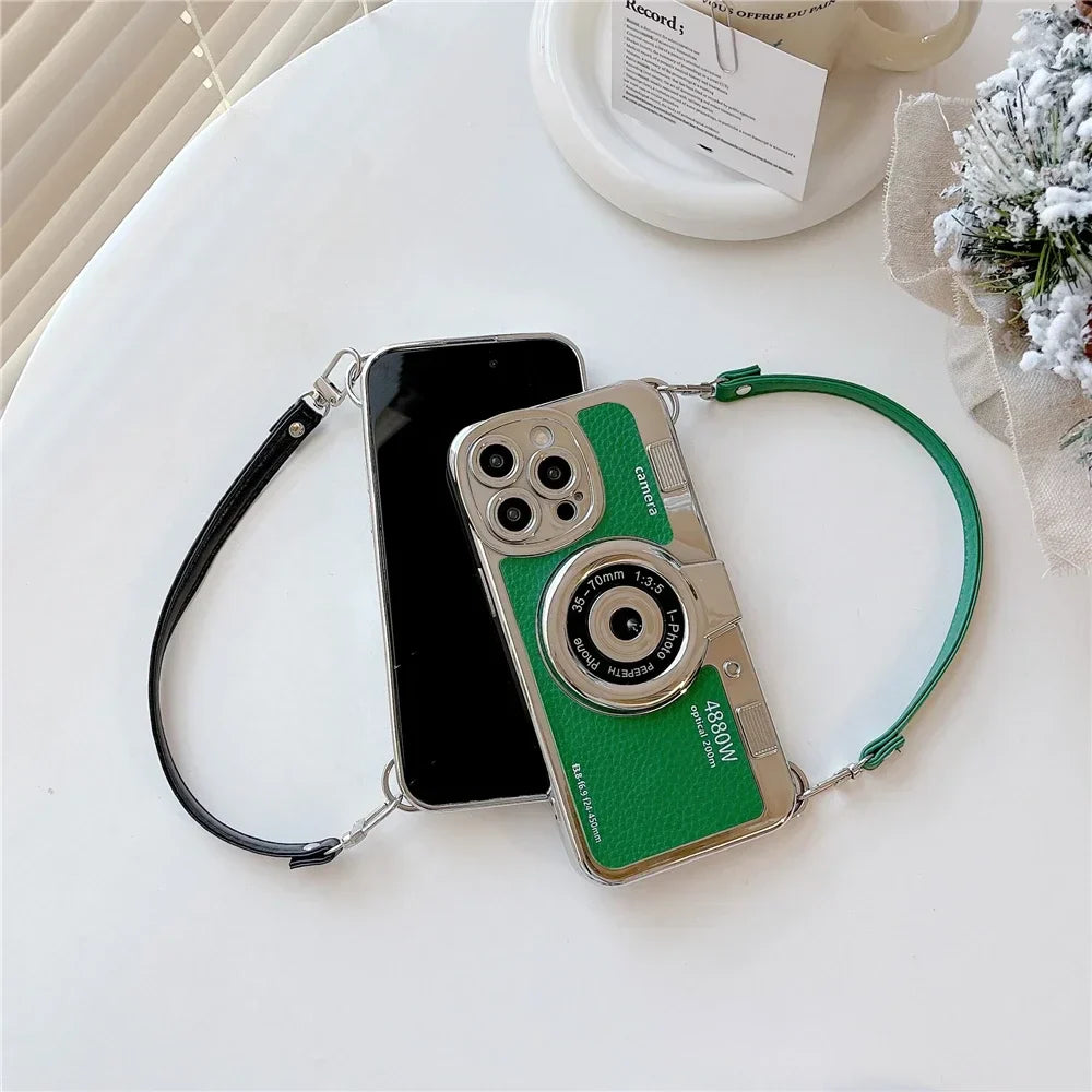 Retro Telefoonhoesje voor iPhone Vintage Camera Design