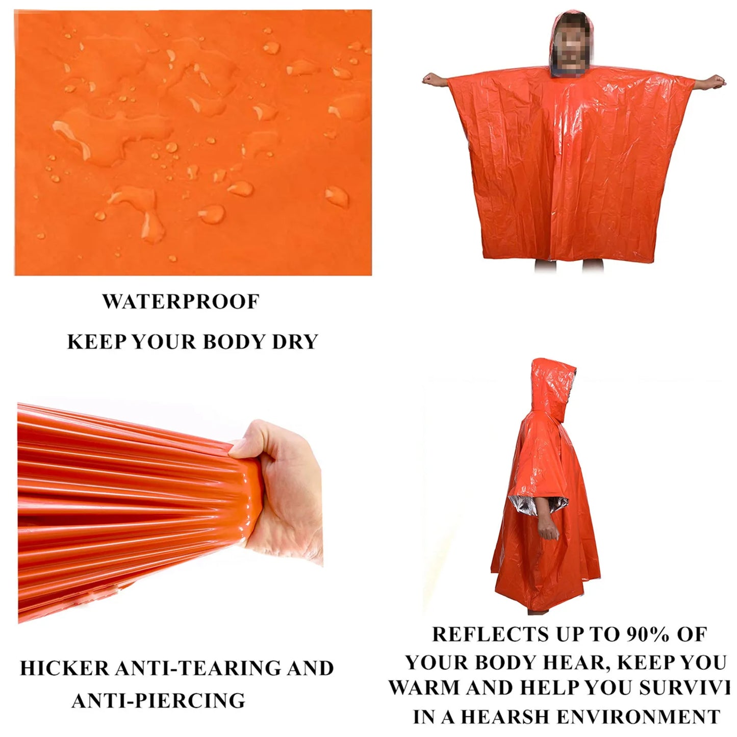 Regenponcho Opvouwbaar Waterdicht voor Mannen en Vrouwen