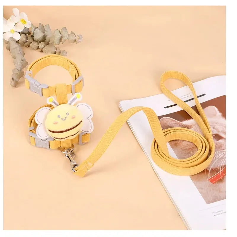 Kattentuigje met Leash en Halsband Bee Ontwerp