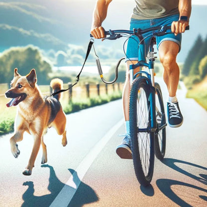 Fietsstang voor Honden met Schokdemping en Riem