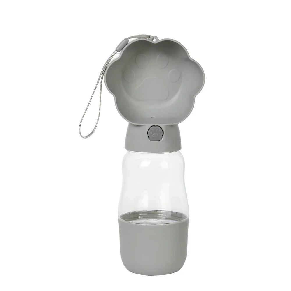 Draagbare Drinkfles voor Honden en Katten, 2-in-1 Water en Voer Dispenser